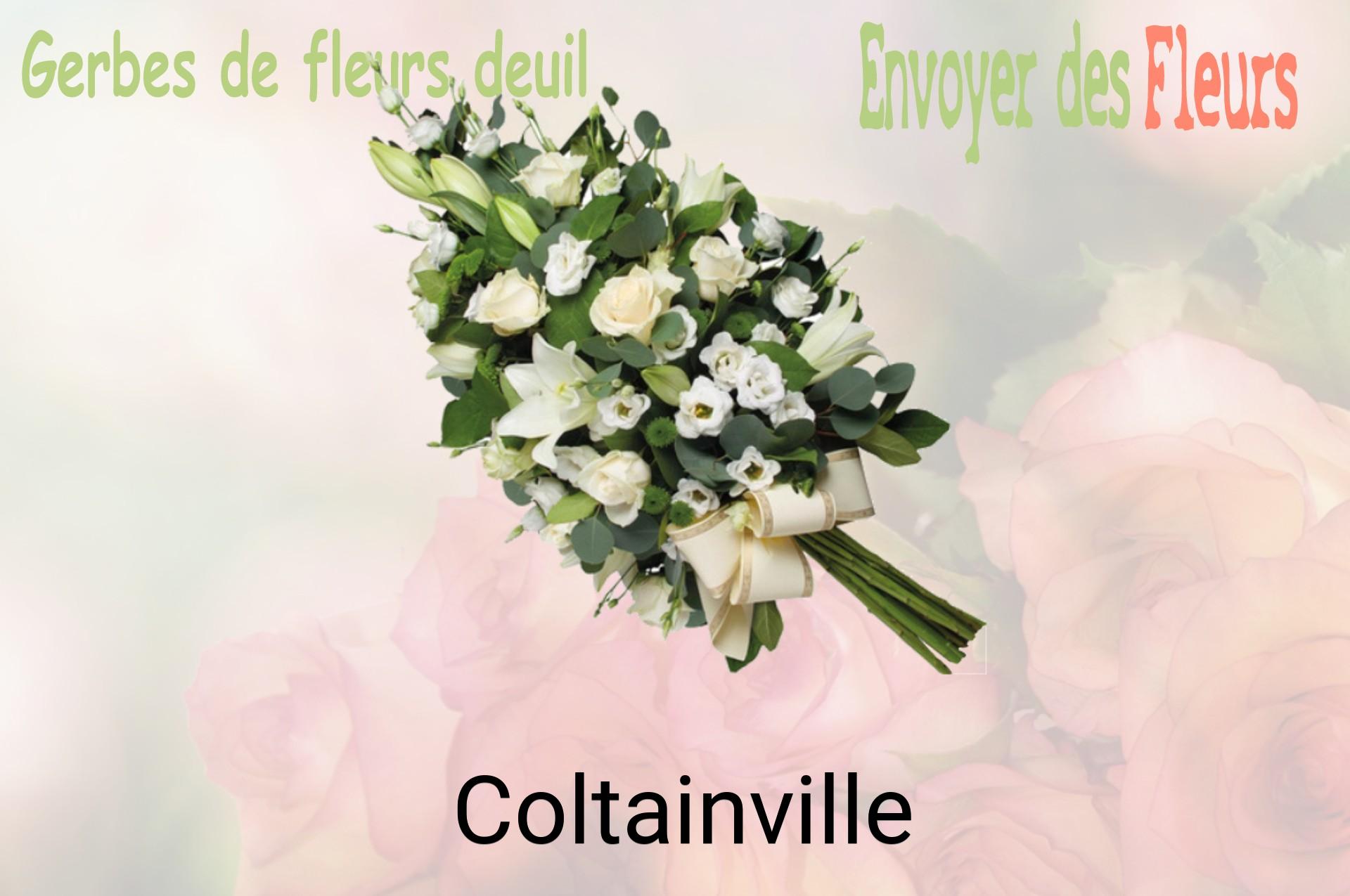 Gerbe de fleurs de deuil livrée à Coltainville